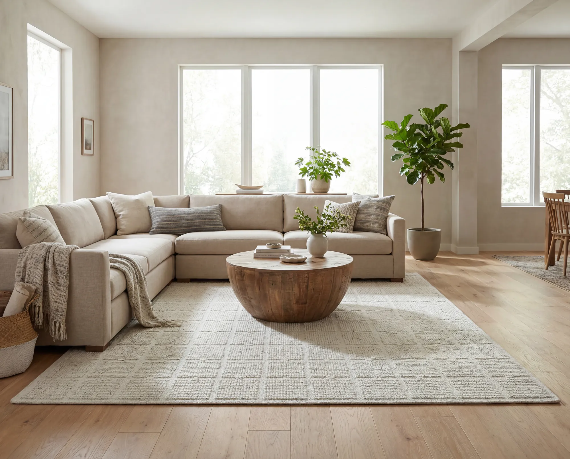Quartz, a hand-woven wool rug by Exellica Home